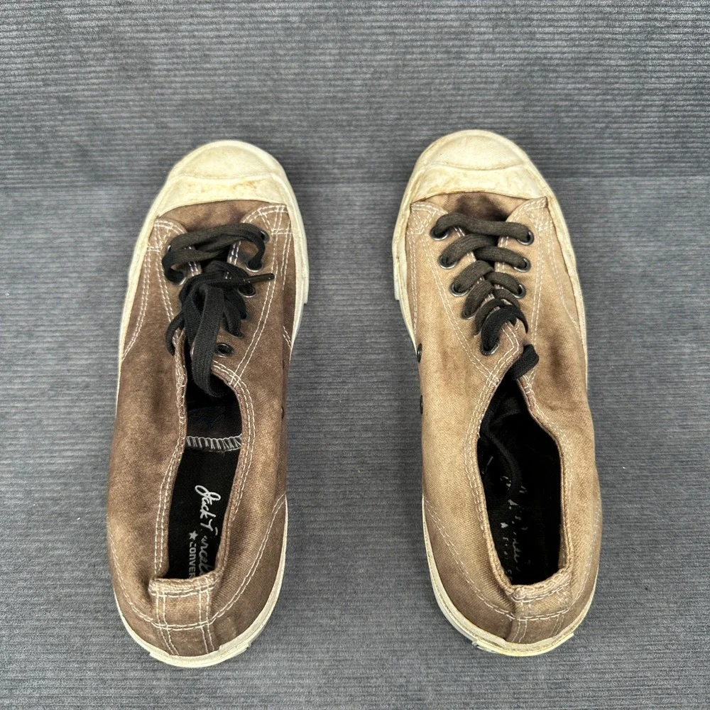Converse Jack Purcell Low Top Brown Canvas Sneakers Mens 7 Womens 8.5 110853